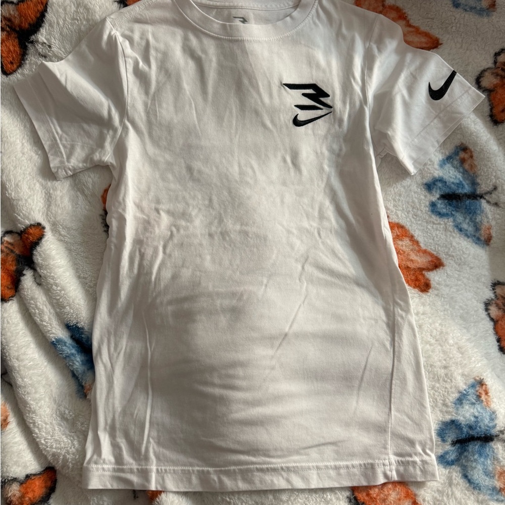 3brand +Nike Kids' White Short-Sleeve Logo Tee